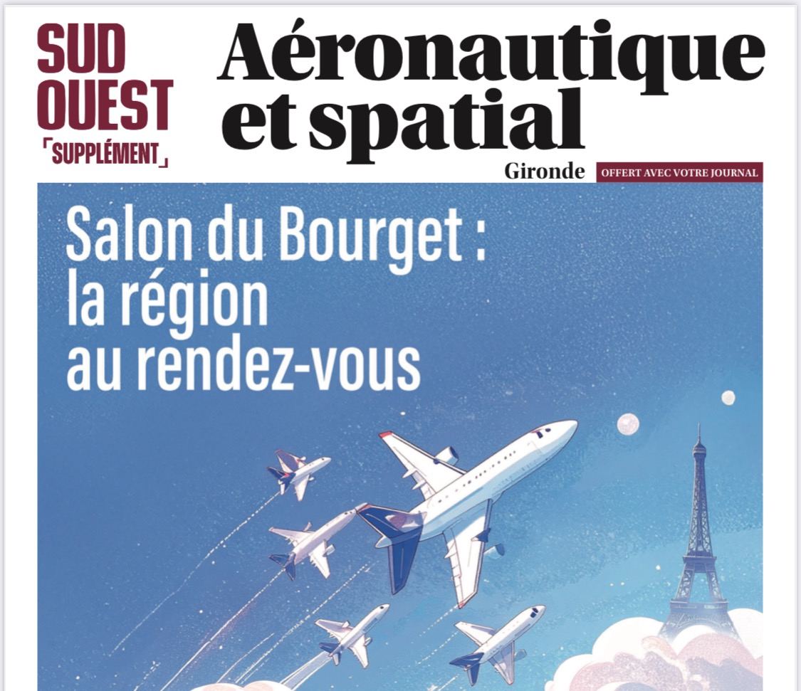 Lundi 16 Juin : Les élèves de l&rsquo;Aerocampus interviewés dans l&rsquo;édition spécial de SUD-OUEST à l&rsquo;occasion du salon du Bourget! Section AERONAUTIQUE